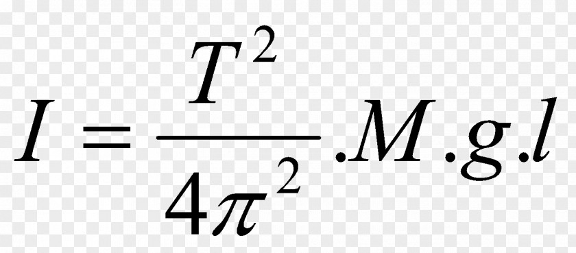 Mathematical Equation Moment Of Inertia Pendulum Motion Formula Oscillation PNG