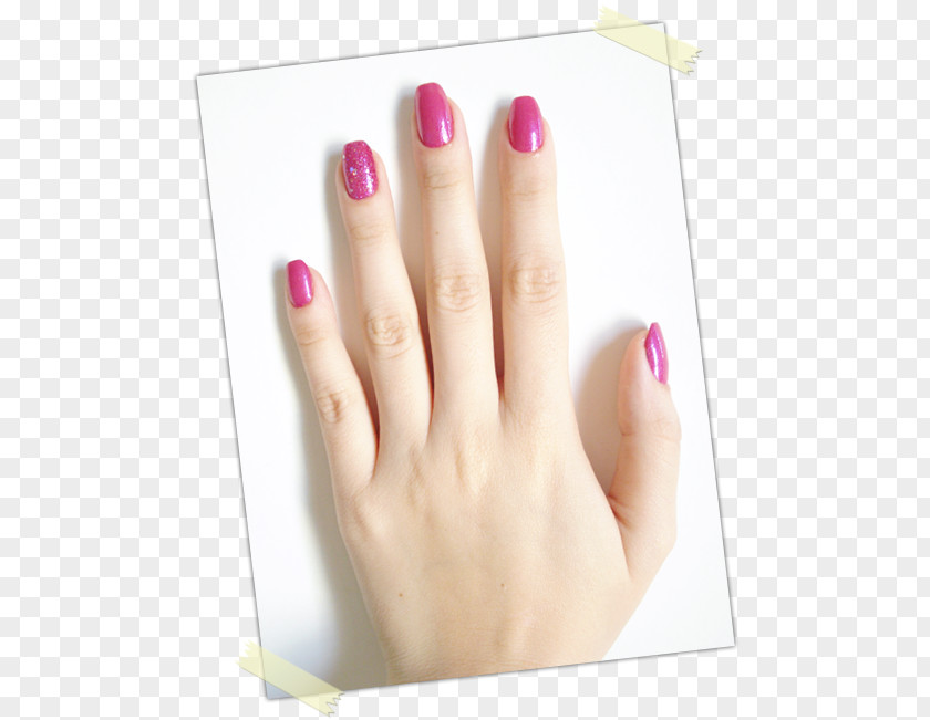 Nail Polish Hand Model Manicure Pink M PNG