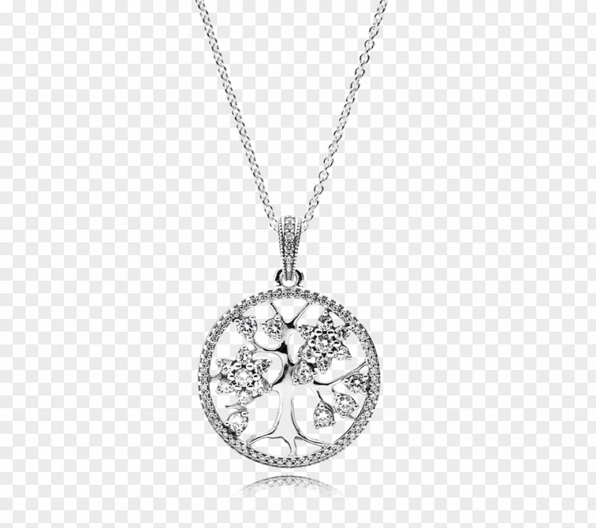 Necklace Pandora Family Tree Pendant Silver PNG