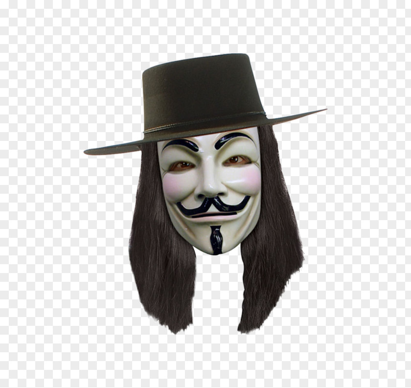 V For Vendetta Guy Fawkes Mask Costume PNG
