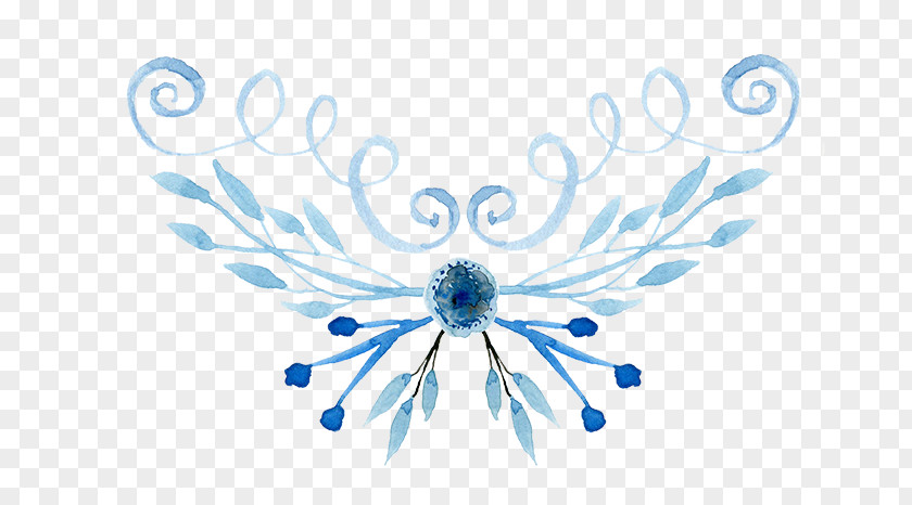 Blue Watercolor Painting PNG