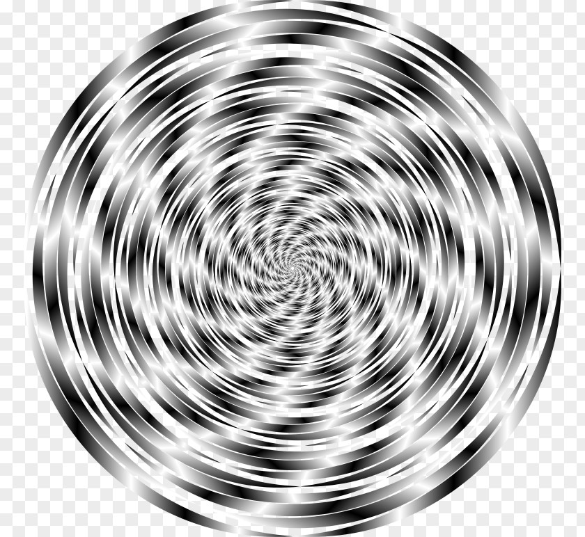 Circle Spiral White Pattern PNG