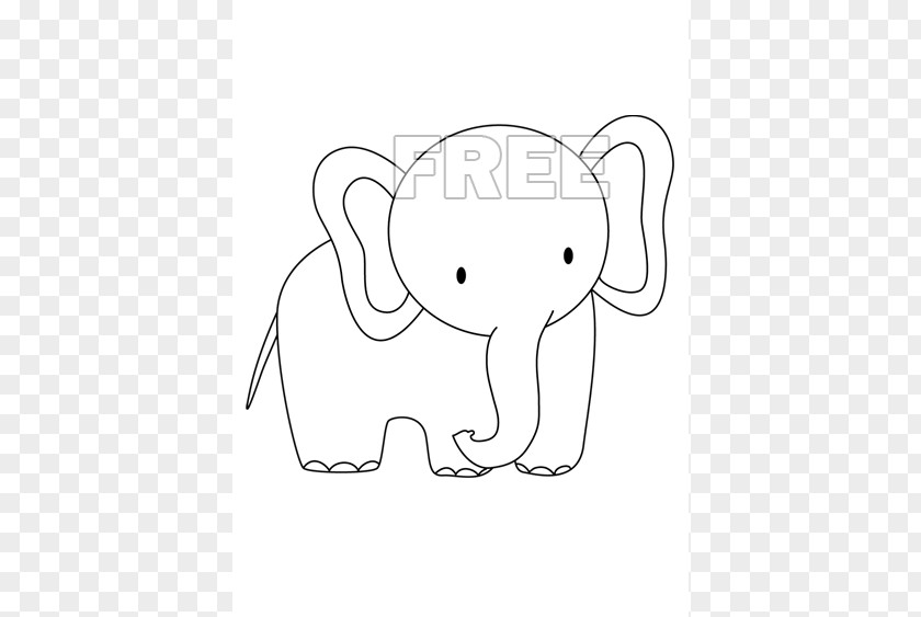 Elephant Outlines Indian African Clip Art PNG