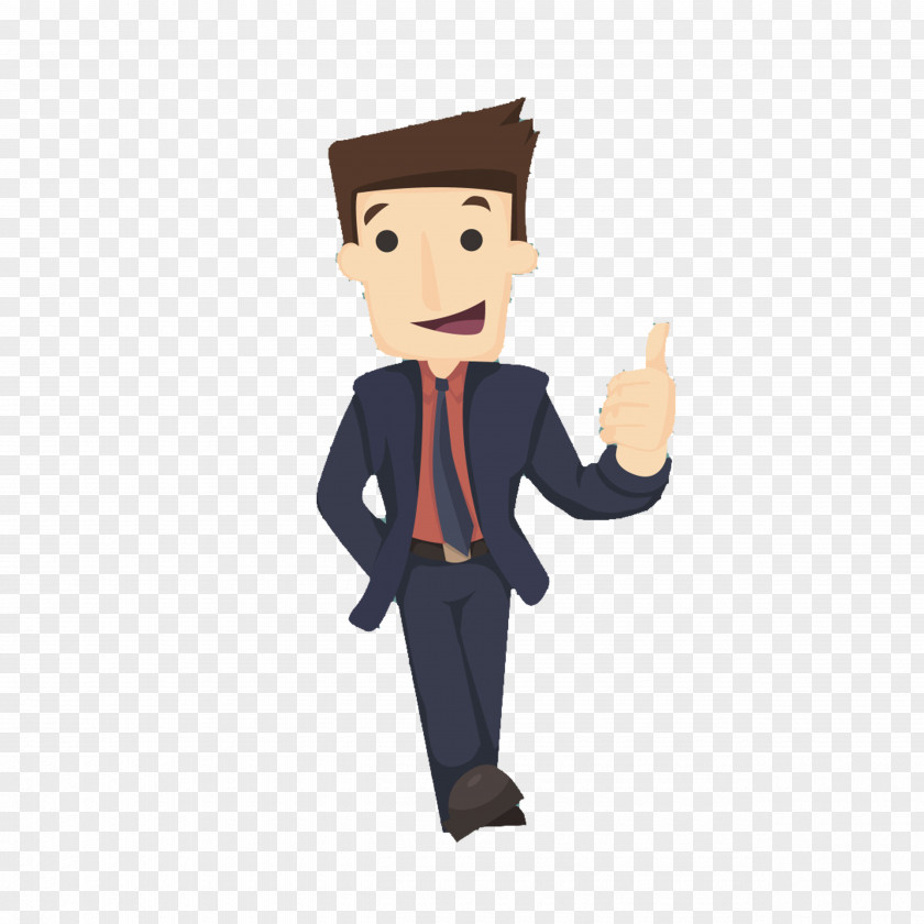 Flat Style Hand-painted Professional Men Welcome Gestures PNG