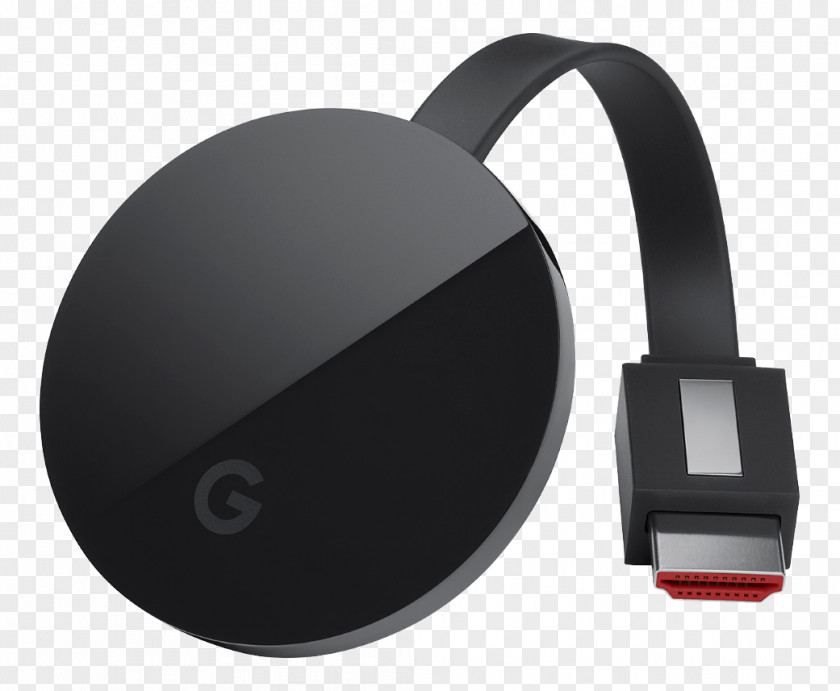 Google Chromecast Ultra 4K Resolution Streaming Media Digital Player PNG
