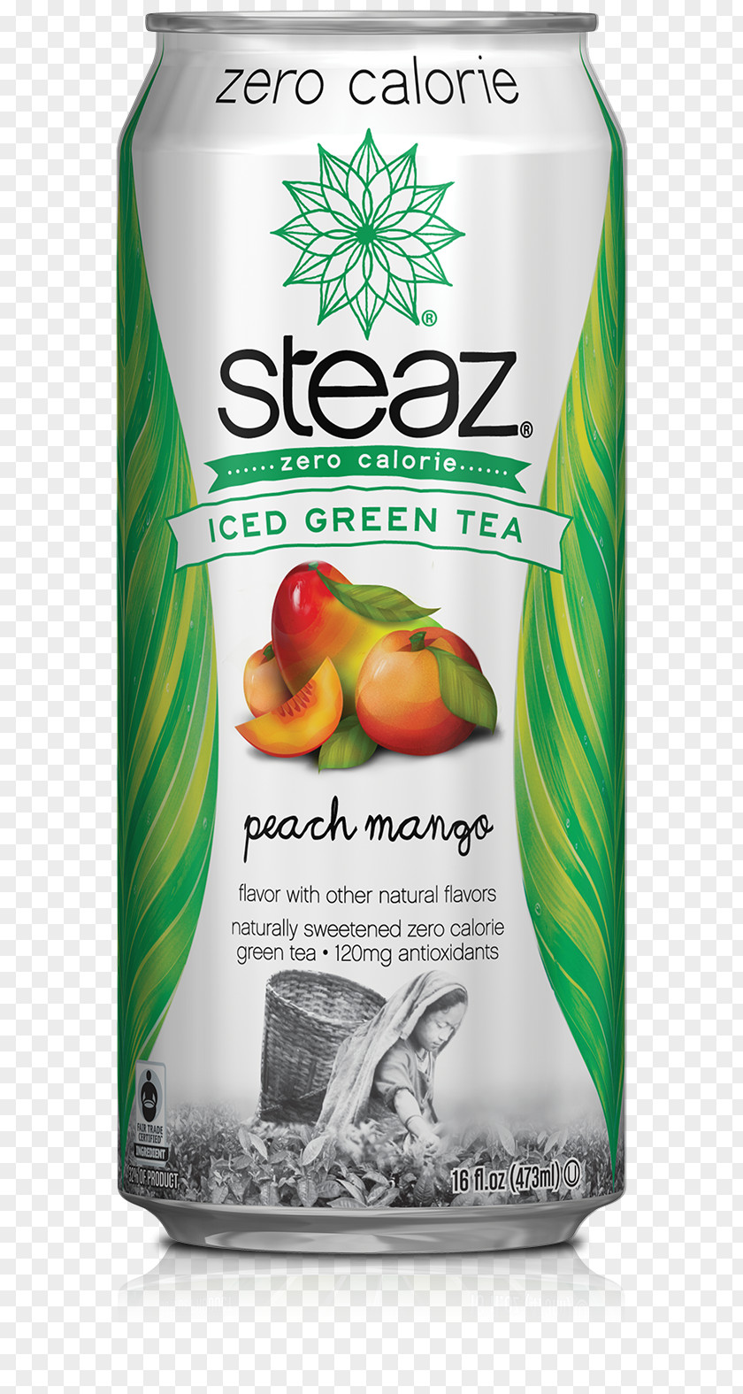 Iced Tea Green Organic Food Steaz PNG