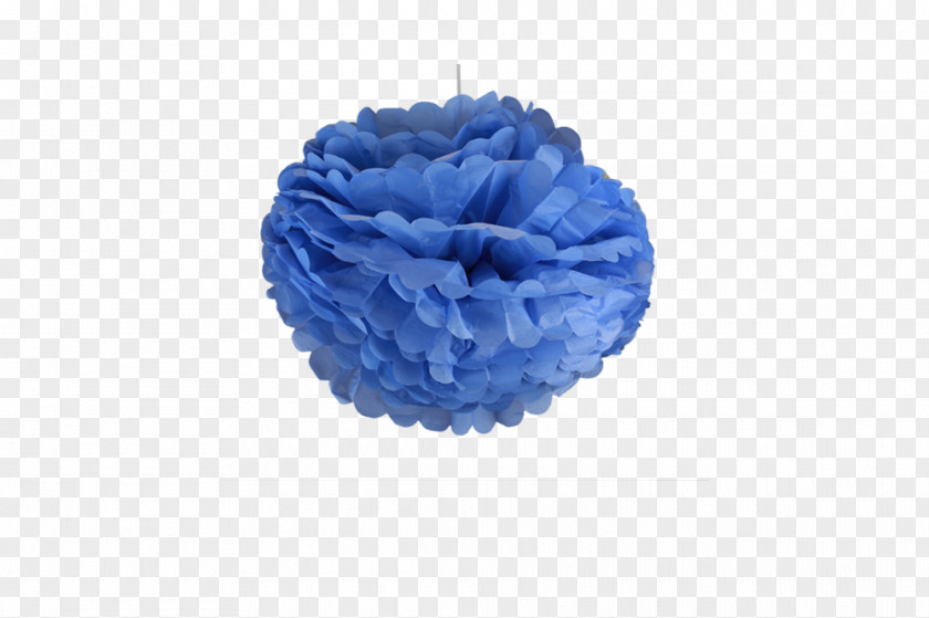 Paper Honeycomb Royal Blue Pom-pom PNG