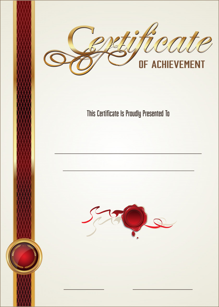 Certificate Empty Blank Image Template Academic Clip Art PNG