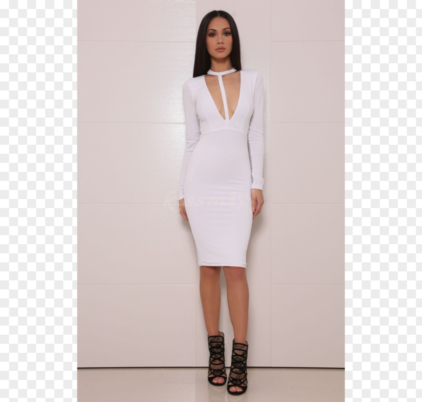 Dress Cocktail Sleeve Bandage Bodycon PNG