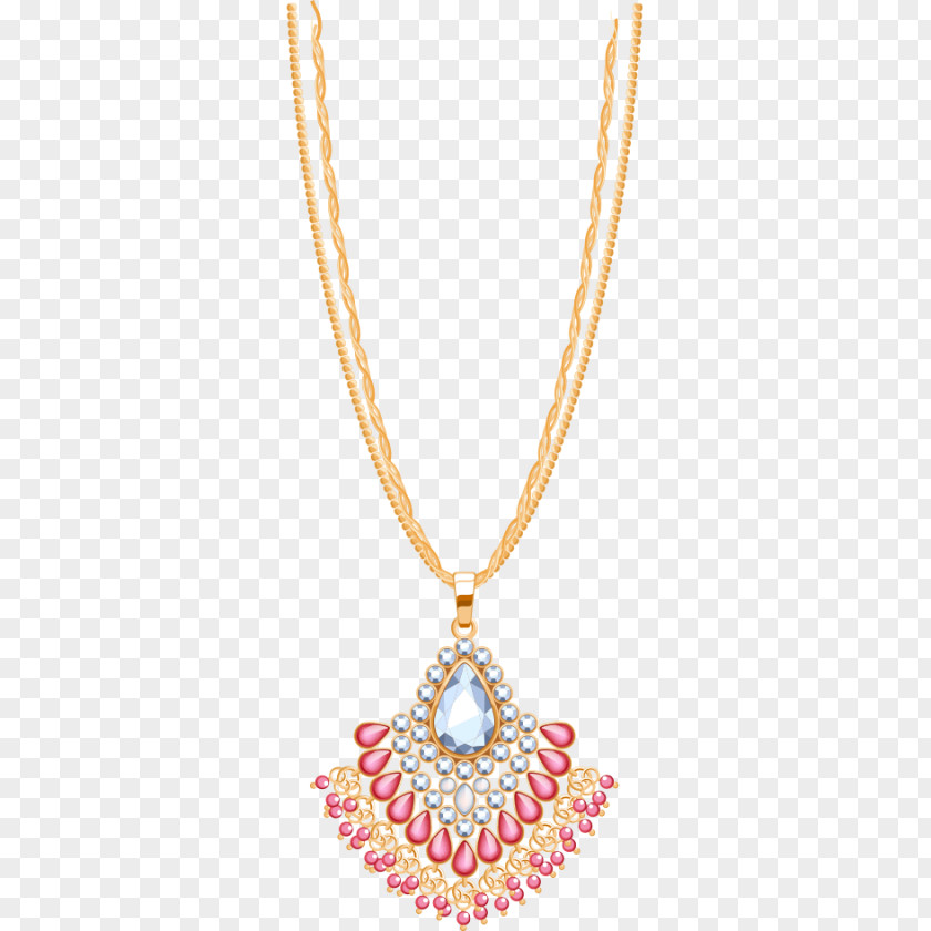 Diamond Material Necklace Jewellery Gold Chain PNG