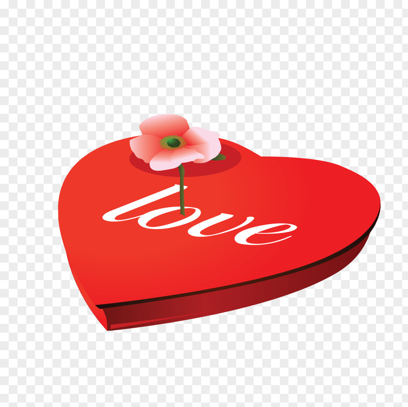 Red Love Box PNG