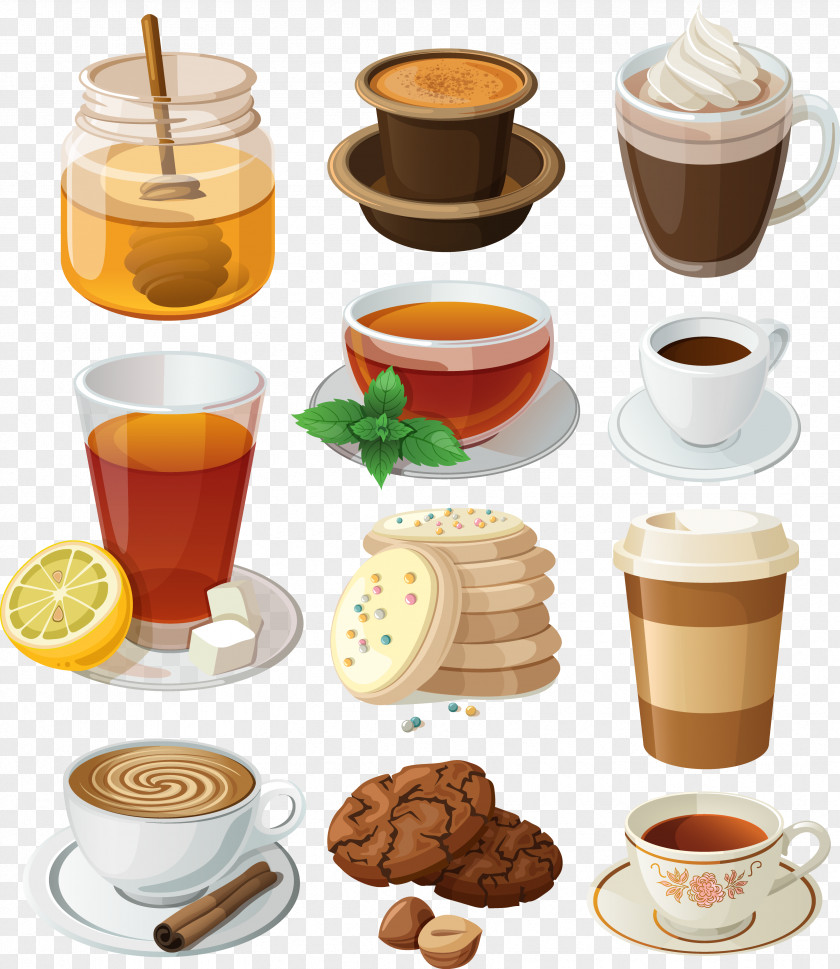 Drinks Vector Exquisite Cartoon Cocktail Instant Coffee Milkshake Cappuccino PNG