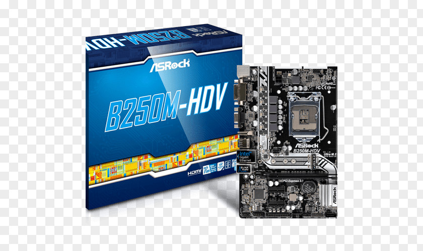 Intel MicroATX LGA 1151 Motherboard PNG