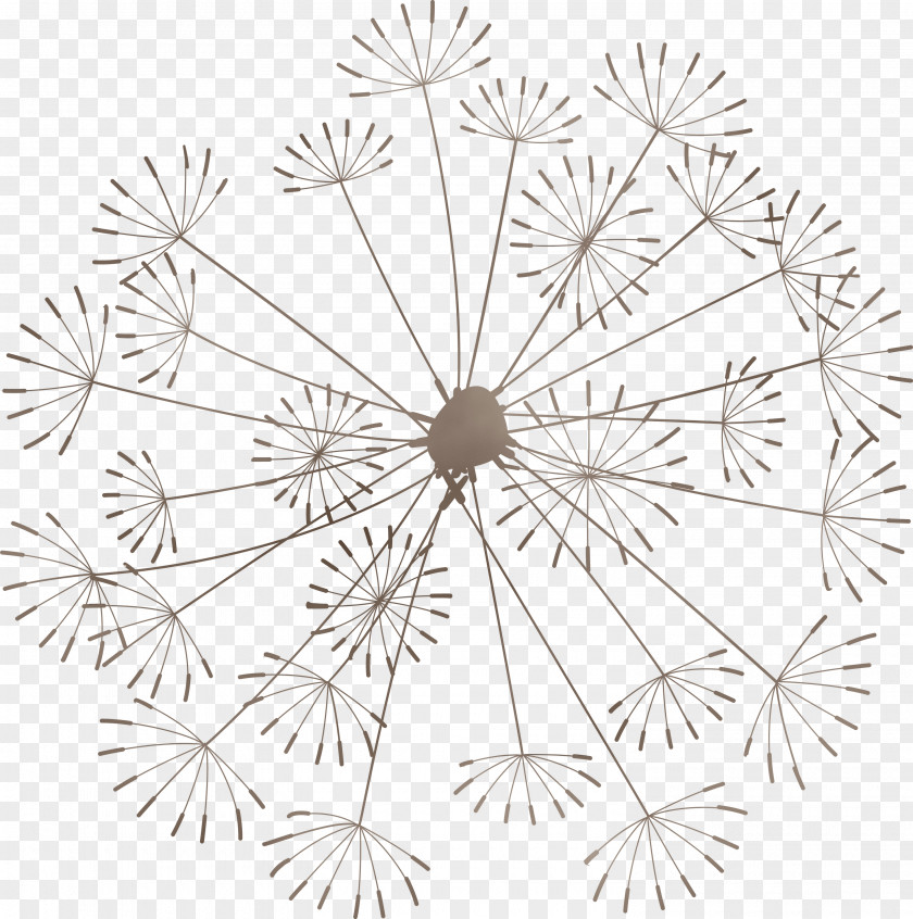 Line Art Flower Symmetry Tree PNG