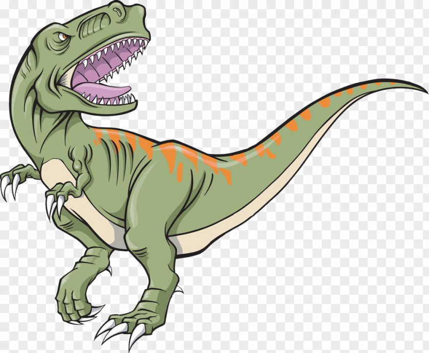 Painted Cartoon Dinosaur Tyrannosaurus Rex Stegosaurus Clip Art PNG