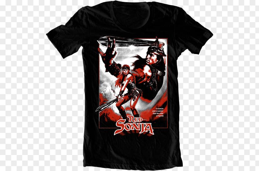 Red Sonja T-shirt 'Chop-Top' Sawyer Clothing PNG