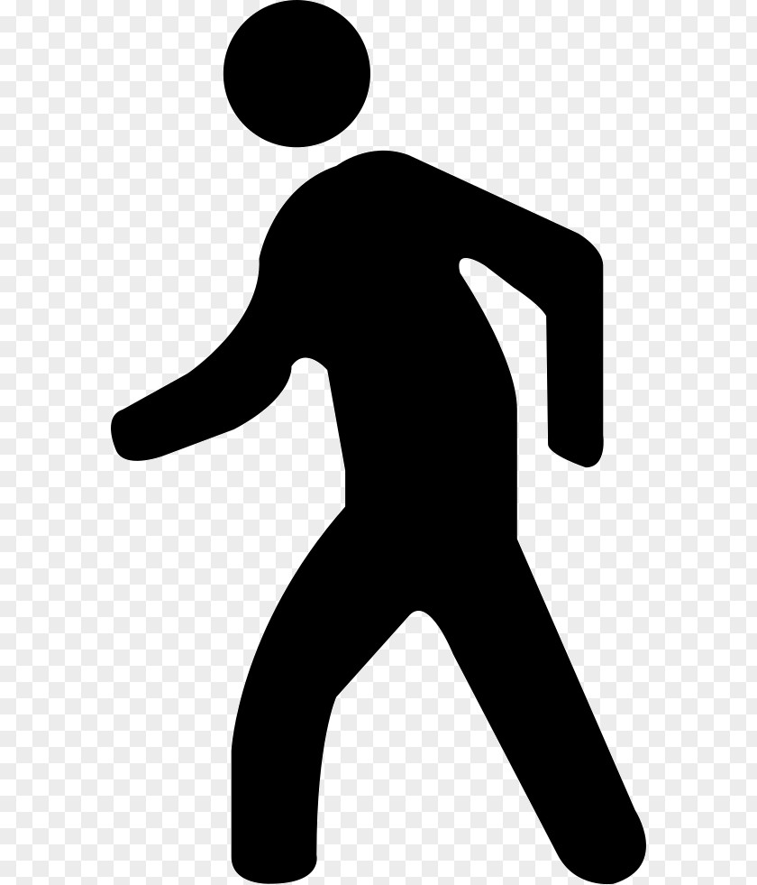 Silhouette Stick Figure Walking Clip Art PNG