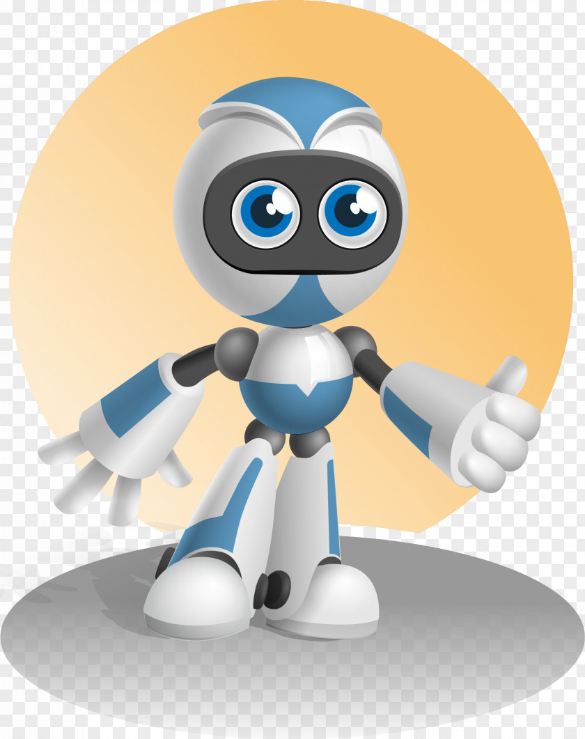 Vector Robot Character Illustration PNG