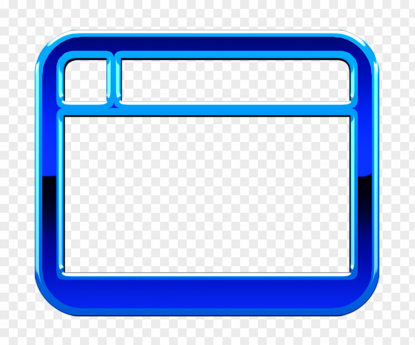 Electric Blue Rectangle App Icon Browser Interface PNG