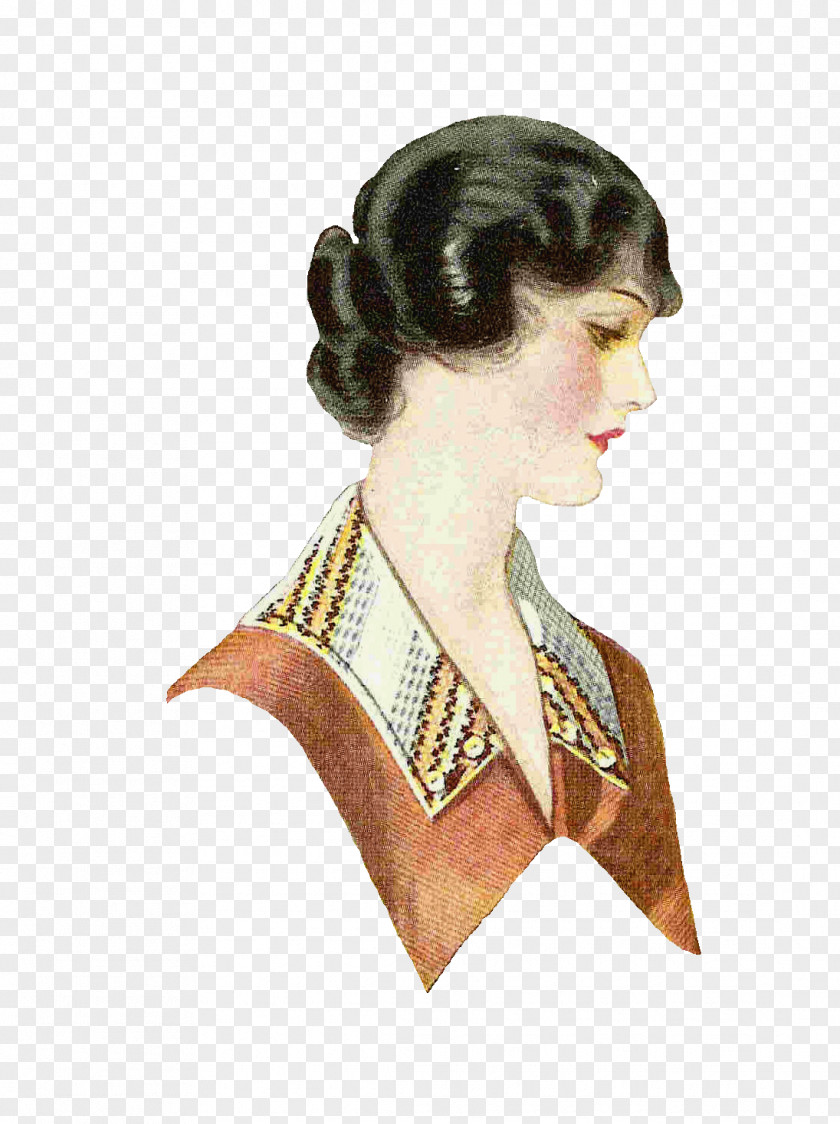 Fashion Illustration Hairstyle Vintage Clothing Woman Clip Art PNG