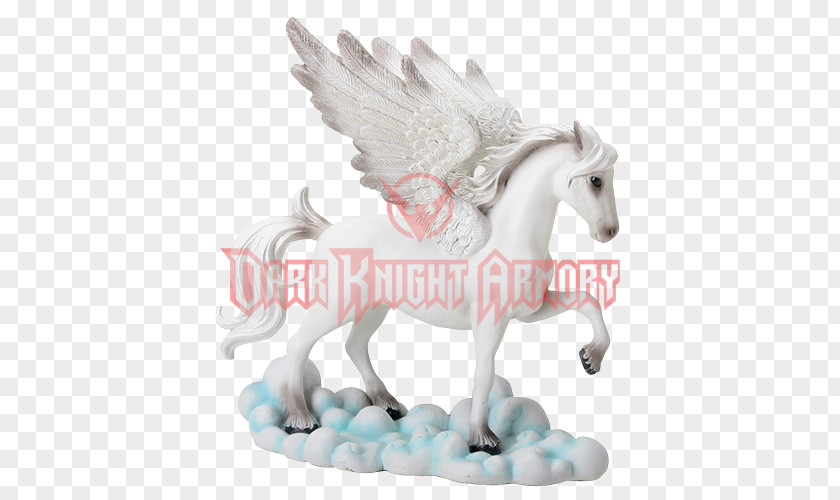 Pegasus Statue Horse Unicorn Figurine White PNG