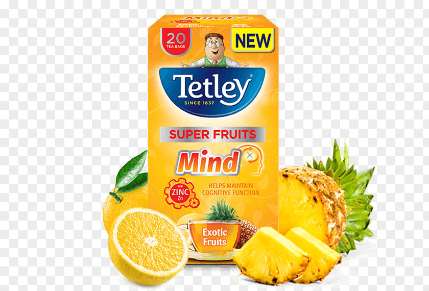 Tropical Fruit Juice Recipes Pineapple Green Tea Tetley Herbal PNG
