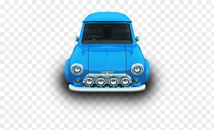 Blue Retro Car MINI Cooper BMW Icon PNG