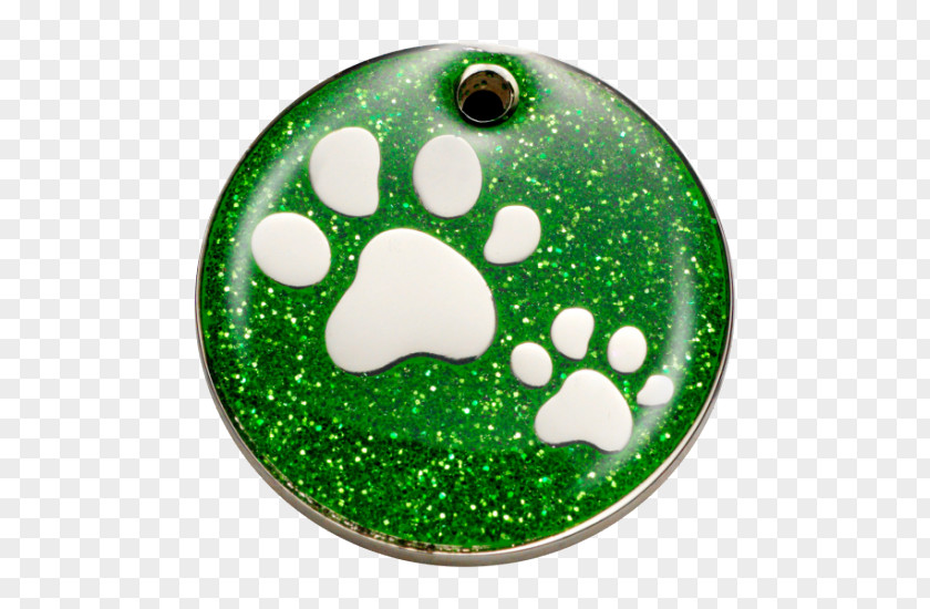 Green Tag Dog Collar Pet Cat Paw PNG