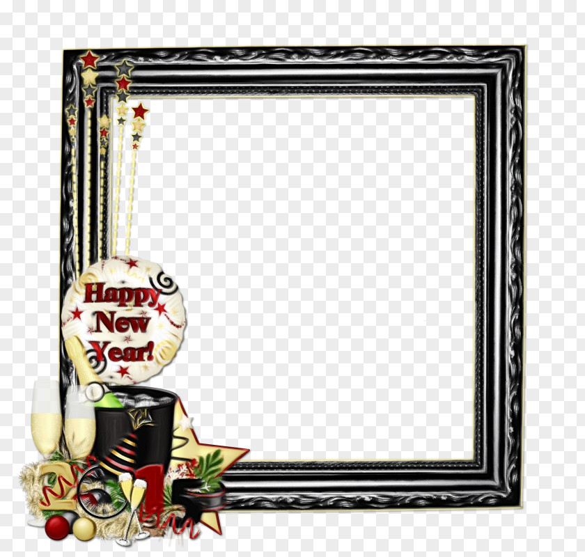 Interior Design Rectangle Chinese New Year Frame PNG