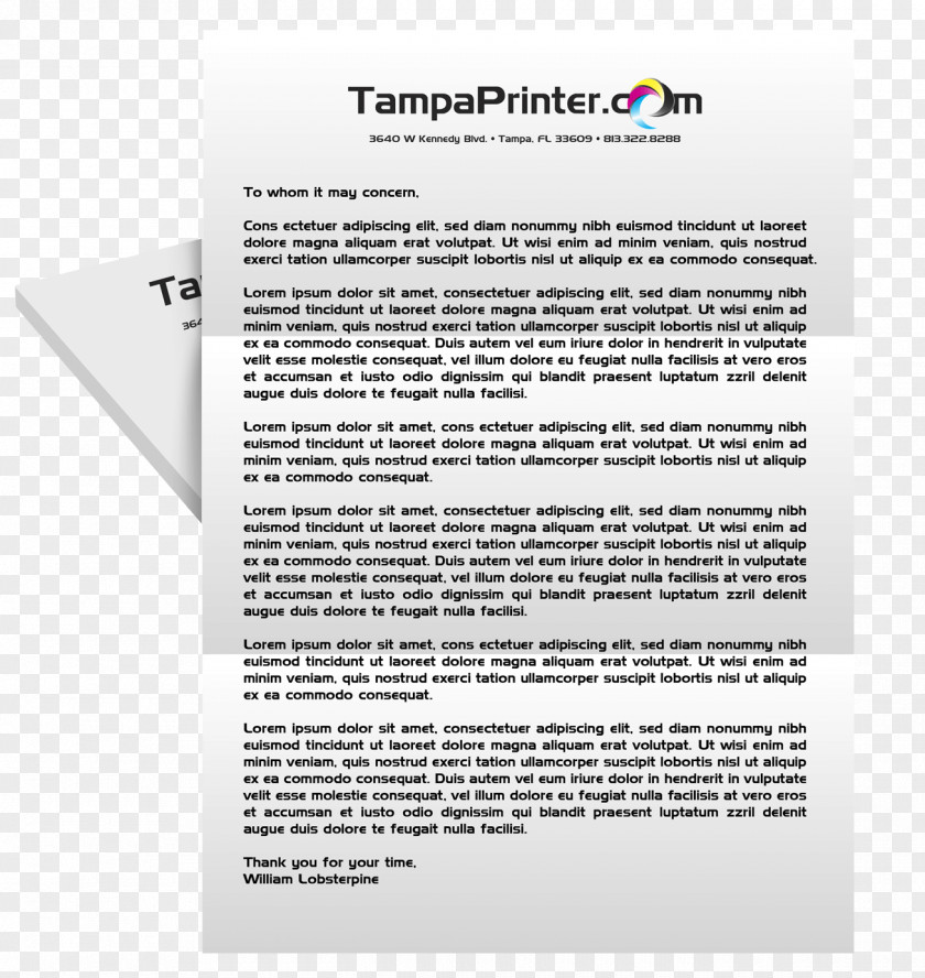 Print Letterhead Tampa Printer Printing Document .com PNG