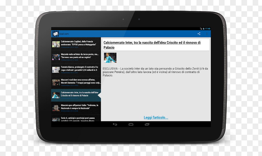 Android Computer Program Inter Milan Handheld Devices Tablet Computers PNG