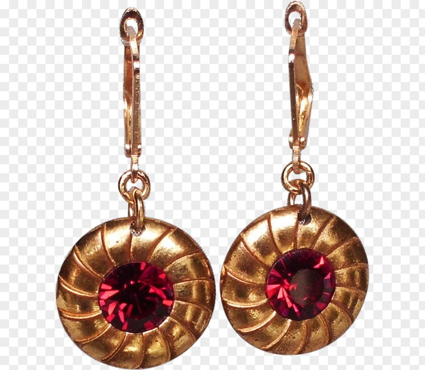 Earring Body Jewellery Maroon Ruby M's PNG