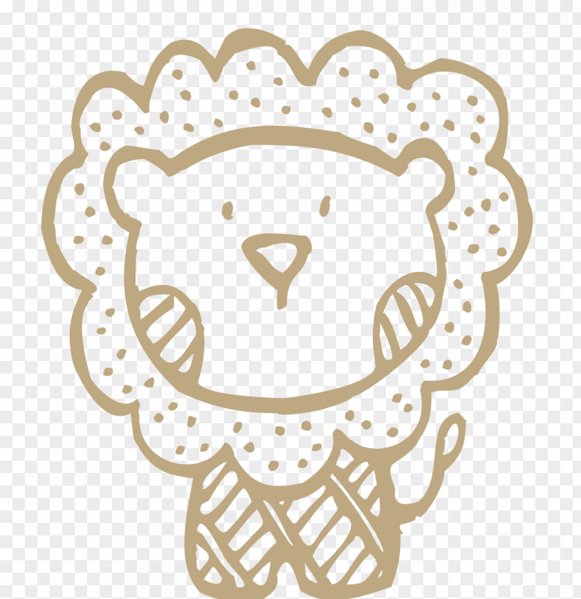 Cute Little Lion Drawing PNG