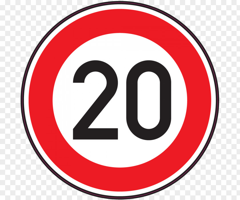 Twenty Traffic Sign Speed Limit Driving PNG