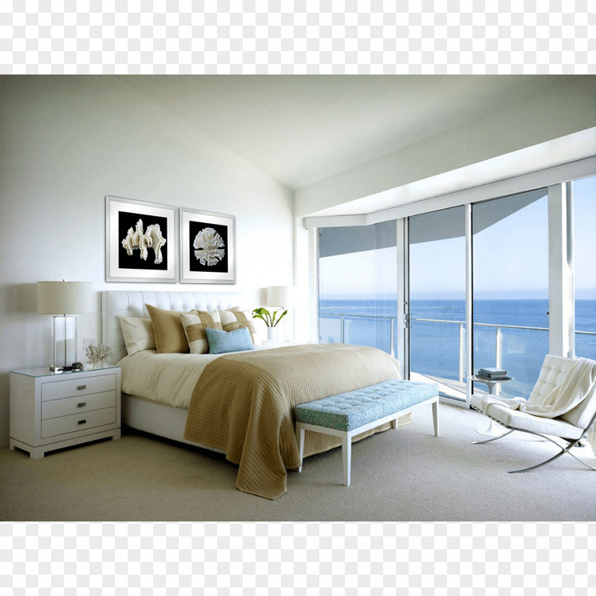 Coral Collection Beach House Bedroom Interior Design Services PNG