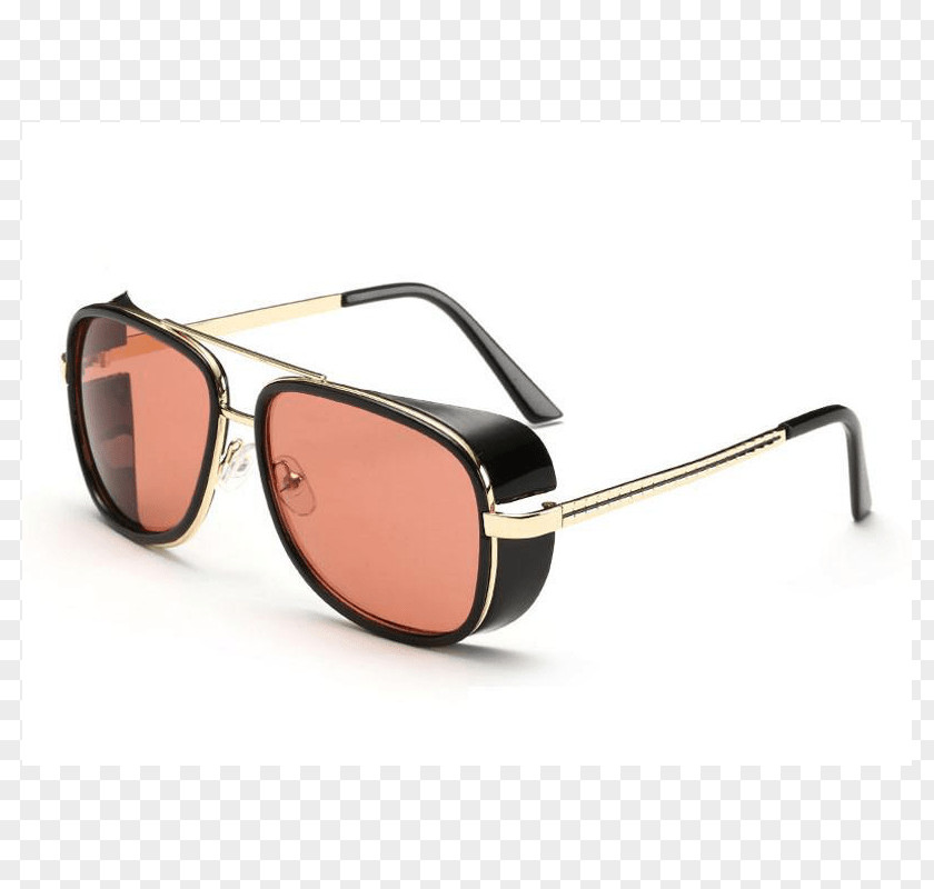 Curve Frame Iron Man Sunglasses Male Eyewear PNG