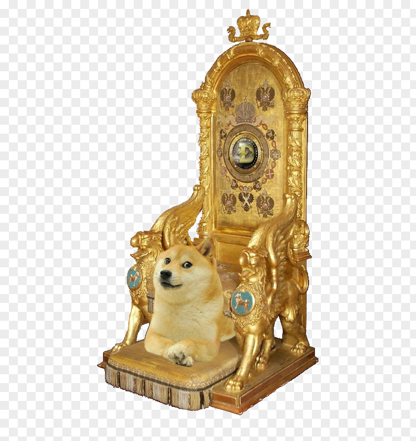 Gold Statue Clock PNG