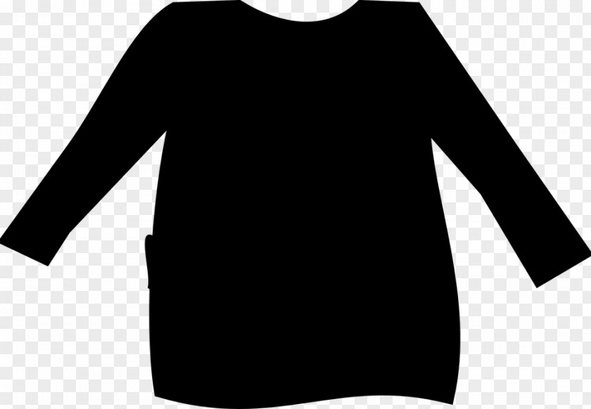 Long-sleeved T-shirt Shoulder Little Black Dress PNG