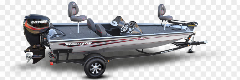 Ranger Bass Boat On Water Motor Boats Car Trailers PNG