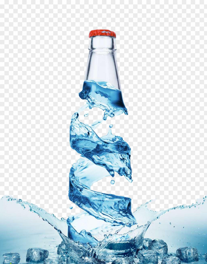 Creative Bottle Bottled Water Purified PNG