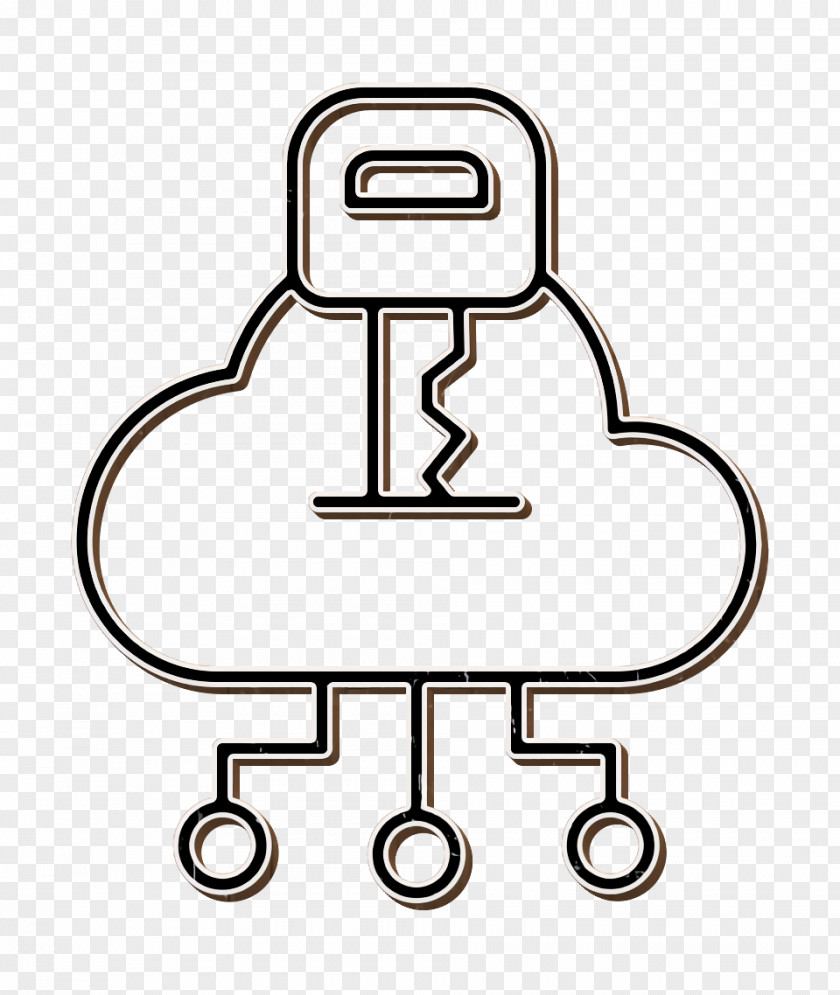 Cyber Icon Key Cloud PNG