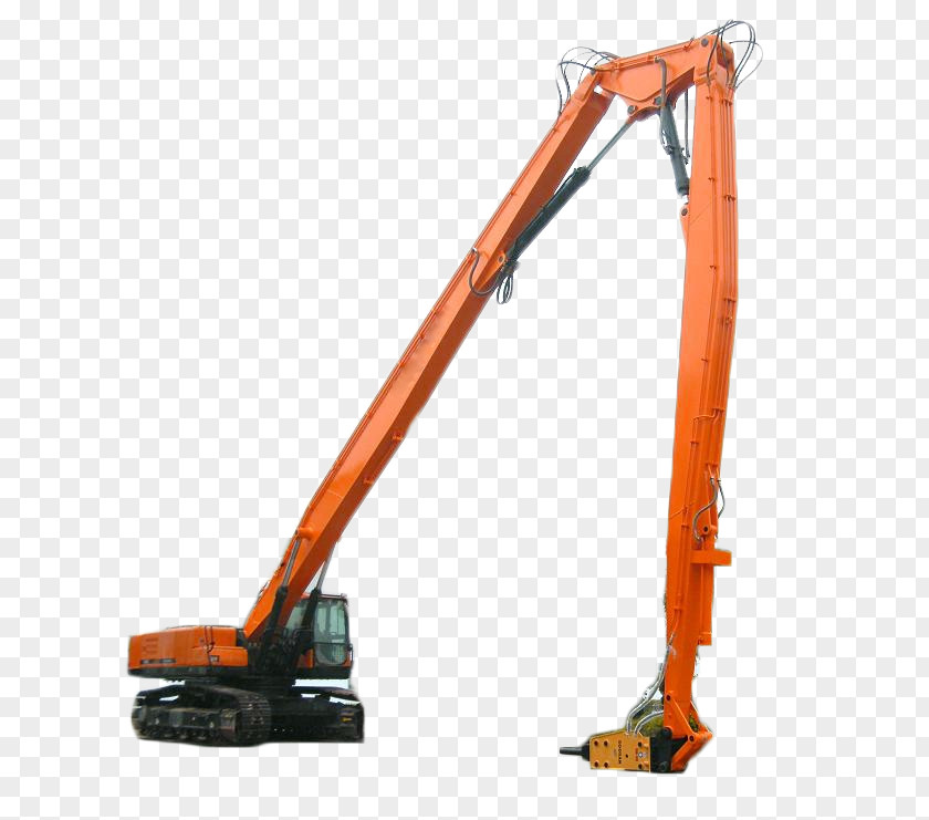 Demolition Heavy Machinery Komatsu Limited Long Reach Excavator Crane PNG
