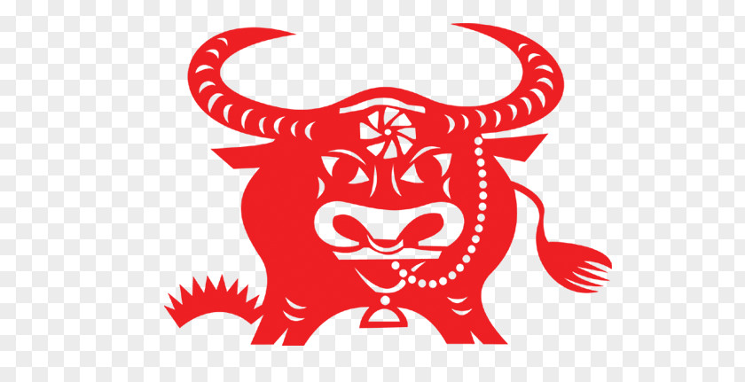 Paper-cut Cow Ox Chinese Zodiac Snake New Year PNG