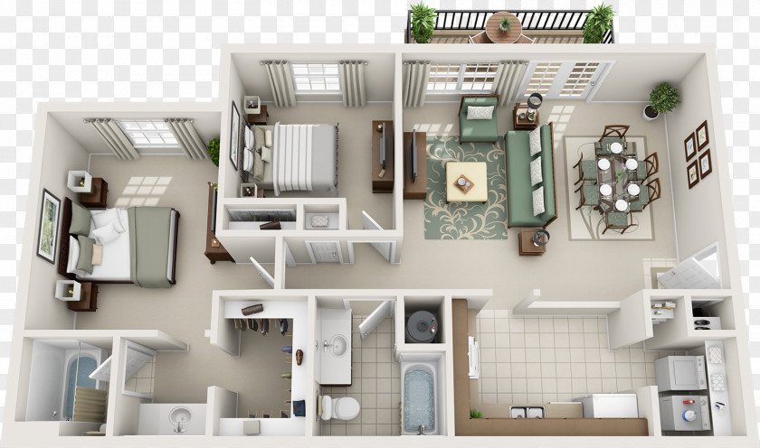 Three Rooms And Two House Plan Charleston Floor Storey PNG