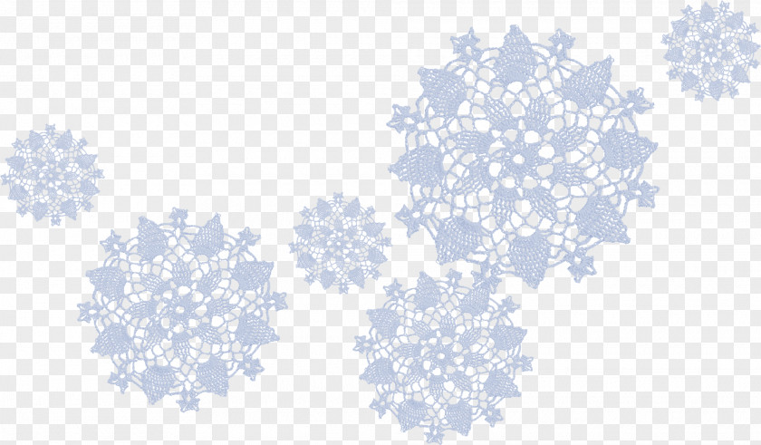 Beautiful Blue Snowflake Pattern PNG