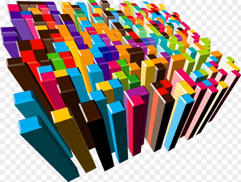 Colorful Cube 3D Computer Graphics PNG