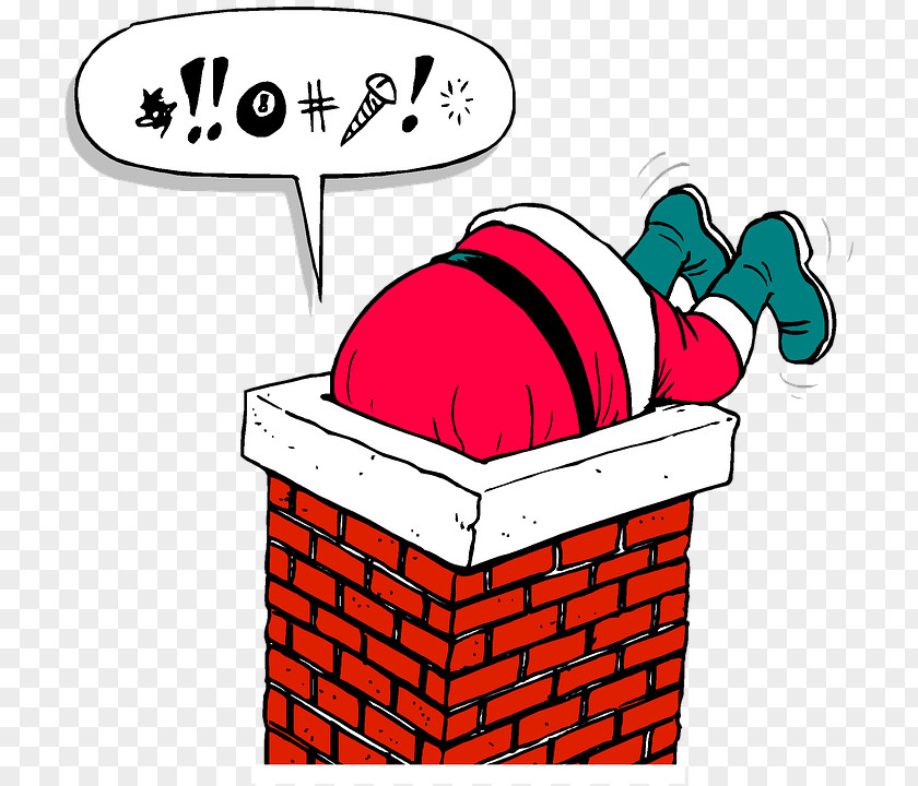 Holidaypageborder Santa Claus Chimney Fireplace Stove Clip Art PNG