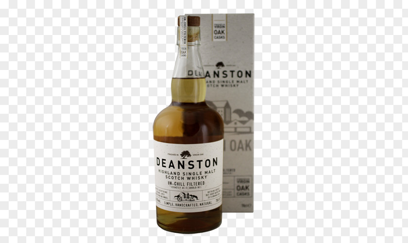 Malt Whiskey Deanston Virgin Oak Single Whisky Liqueur PNG
