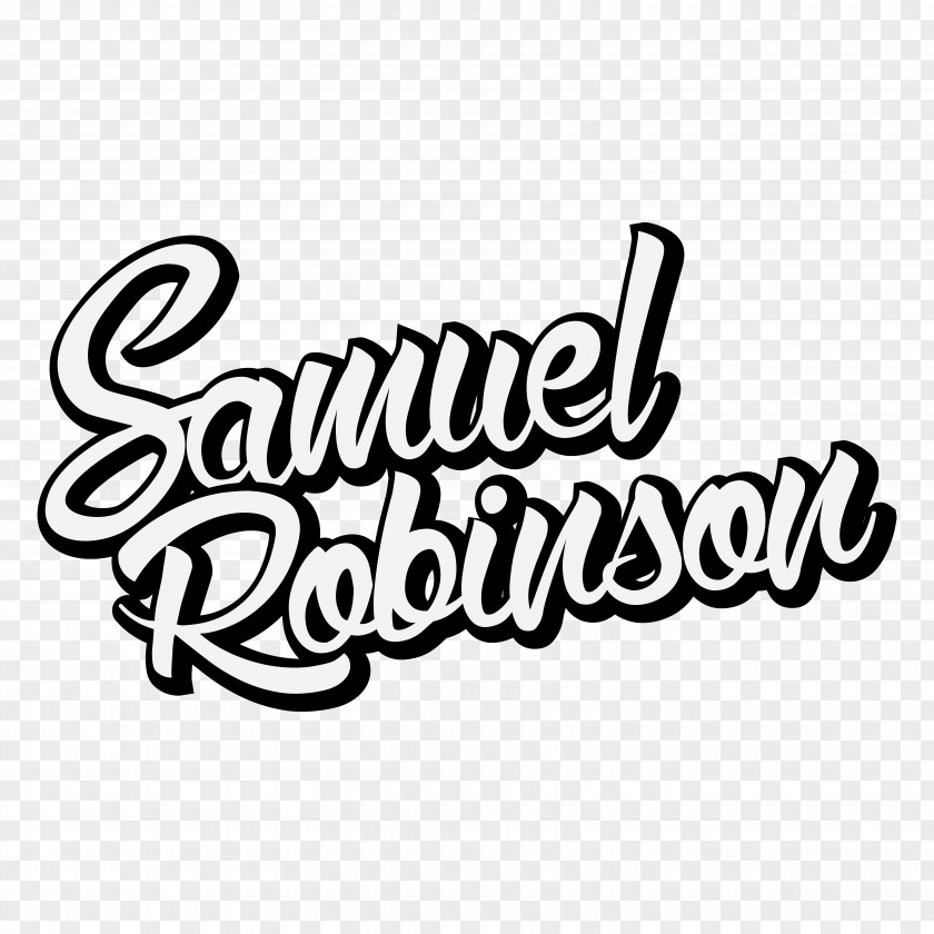Robbinson Logo Brand Line White Font PNG