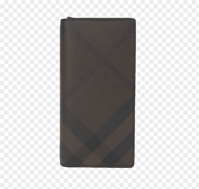 Burberry Men's Brown Wallet Rectangle Pattern PNG